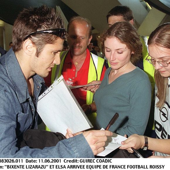 Archives - Bixente Lizarazu et Elsa Lunghini à Roissy.