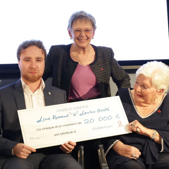 Exclusif -  guest, Françoise Barré-Sinoussi et Line Renaud - 6ème remise du prix "Fonds de dotation Line Renaud-Loulou Gasté" pour la recherche médicale à la Maison de la Recherche à Paris le 25 novembre 2024.