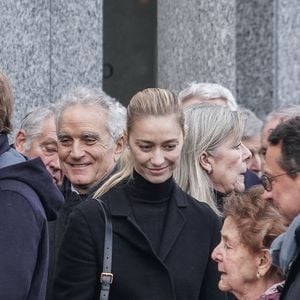 Andrea Casiraghi, Beatrice Borromeo et la princesse Caroline de Hanovre, et Charlotte Casiraghi - Obsèques de Fernanda Biffi Casiraghi (99 ans), mère de Stefano Casiraghi, à Fino Mornasco, Italie, le 9 décembre 2024. © Emanuele Roberto De Carli/IPA via ZUMA Press/Bestimage