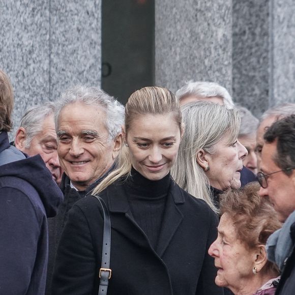 Andrea Casiraghi, Beatrice Borromeo et la princesse Caroline de Hanovre, et Charlotte Casiraghi - Obsèques de Fernanda Biffi Casiraghi (99 ans), mère de Stefano Casiraghi, à Fino Mornasco, Italie, le 9 décembre 2024. © Emanuele Roberto De Carli/IPA via ZUMA Press/Bestimage