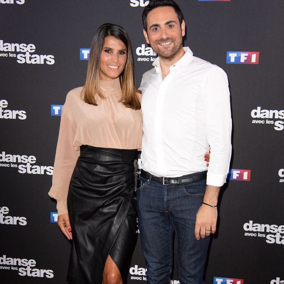 Karine Ferri et Camille Combal assistant au Photocall Danse avec les Stars 2019 au siège de TF1 le 04 septembre 2019 à Boulogne-Billancourt, France. Photo by David Niviere/ABACAPRESS.COM