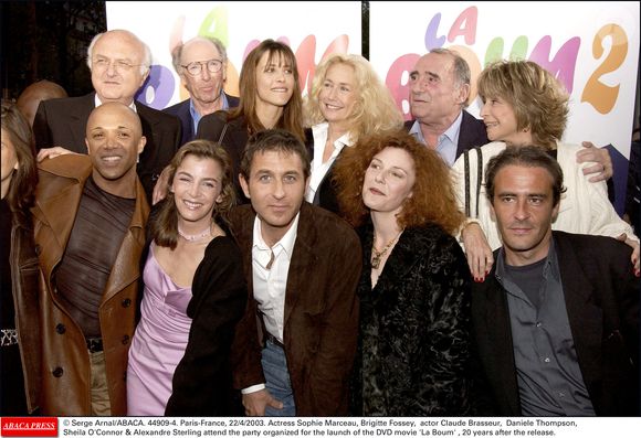 L'actrice Sophie Marceau, Brigitte Fossey, l'acteur Claude Brasseur, Daniele Thompson, Sheila O'Connor & Alexandre Sterling assistent à la soirée organisée pour le lancement du DVD du film 'La Boum', 20 ans après sa sortie.
© Serge Arnal/ABACA. 44909-4.