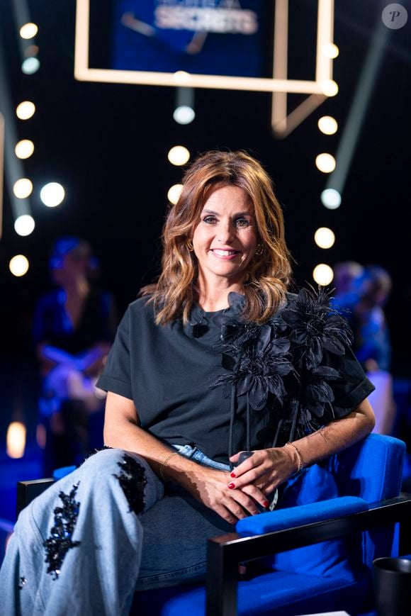 Exclusif - Faustine Bollaert lors de l'enregistrement de l'émission "La Boîte à secrets", présentée par F.Bollaert et diffusée le 3 octobre 2025 sur France 3, dans les studios du Lendit à Saint-Denis, Seine Saint-Denis, France, le 9 septembre 2025. Pierre Perusseau/Bestimage