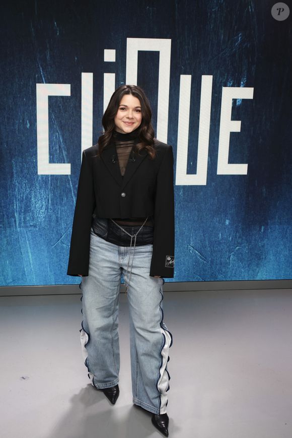 Exclusif - Juju Fitcats (Justine Delapart Becattini), sur le plateau lors de l'enregistrement de l'émission Clique présenté par M.Achour, et diffusé sur Canal + le 25 novembre 2025, à Paris, France, le 18 novembre 2025. © Jack Tribeca/Bestimage