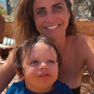 Abi, compagne de Norbert Tarayre, et leur fils de 2 ans Elydjah