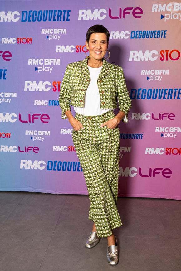Cristina Cordula lors de la conférence de presse de rentrée des chaînes du groupe RMC-BFM à Paris, le 17 septembre 2025. 
© Pierre Perusseau / Bestimage