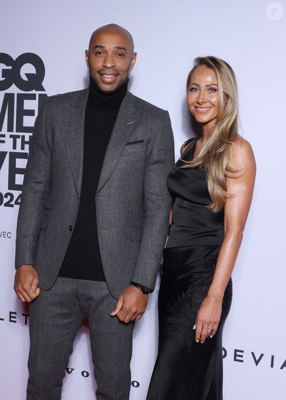Thierry Henry et sa femme Andrea Rajacic - People au photocall de la soirée "GQ Men of the Year awards 2024" à l'hôtel Plaza à Paris. Le 20 novembre 2024
© Denis Guignebourg / Bestimage
