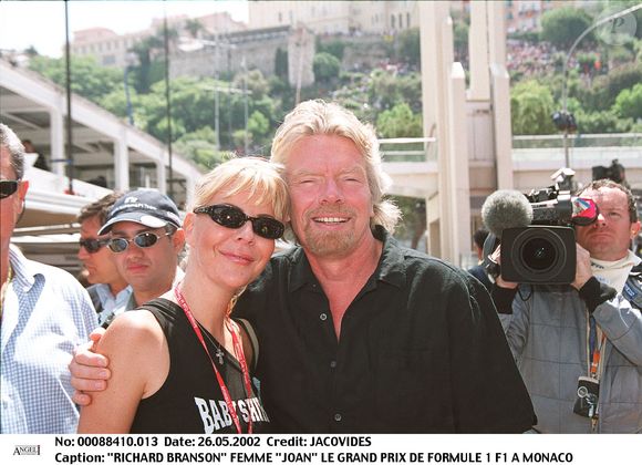Richard Branson et sa femme Joan lors du Grand Prix de Formule 1 à Monaco, dans le cadre du "Plan Américain".

© DOMINIQUE JACOVIDES / BESTIMAGE