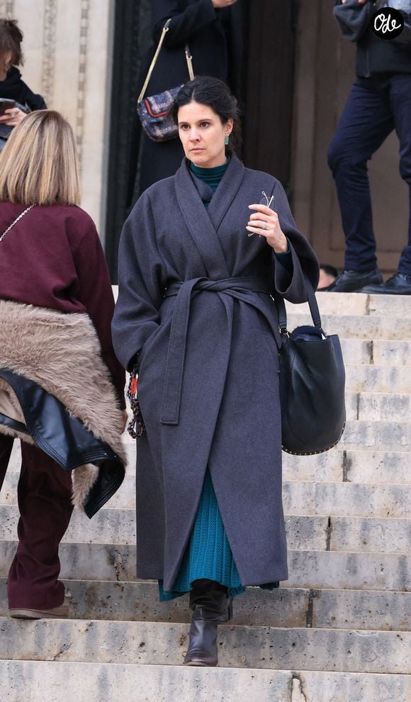 Apolline de Malherbe à l'issue de la cérémonie funéraire de Rolland Courbis à l'église de la Madeleine à Paris, en France, le 14 janvier 2026. Photo de Jérôme Domine/ABACAPRESS.COM
