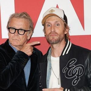 Franck Dubosc et Philippe Lacheau - Avant-première du film "Pour le plaisir" au Pathé Palace à Paris le 4 ami 2026. 

© Coadic Guirec/bestimage