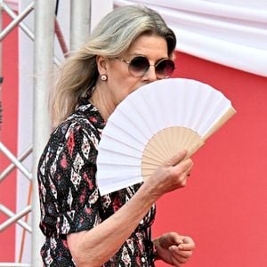 La princesse Caroline de Hanovre lors de la 2eme journée du Jumping International de Monte-Carlo, le 4 juillet 2024. La compétition se déroule sur le port Hercule à Monaco, du 3 juillet au 5 juillet.  © Bruno Bebert/Bestimage