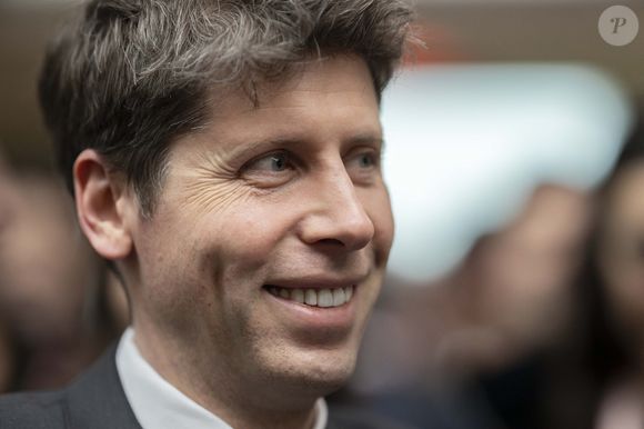 Sam Altman, PDG d'OpenAI, au centre gauche, à la Station F, lors d'un événement en marge du Sommet d'action sur l'intelligence artificielle à Paris, mardi 11 février 2025.Photo par Eliot Blondet/ABACAPRESS.COM