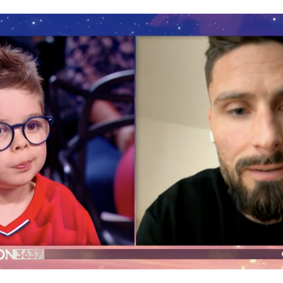 Olivier Giroud sur France 2 pendant le "Téléthon"