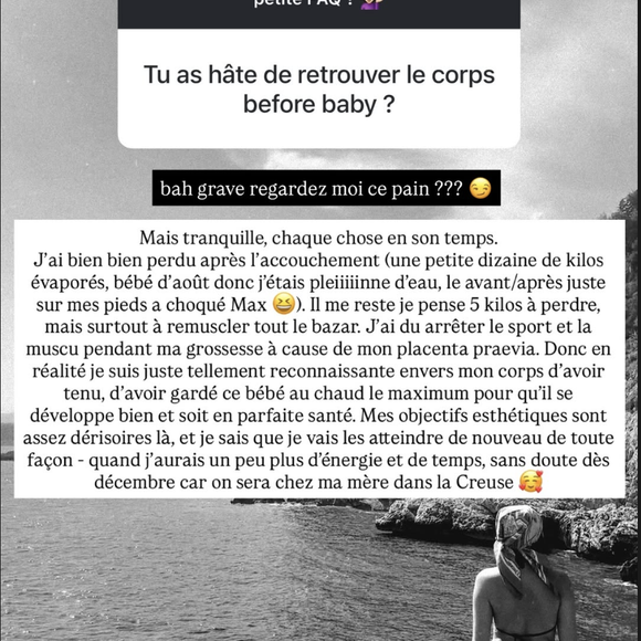 L'ancienne chroniqueuse de TPMP s'est aussi confiée sur son poids pris après la grossesse.