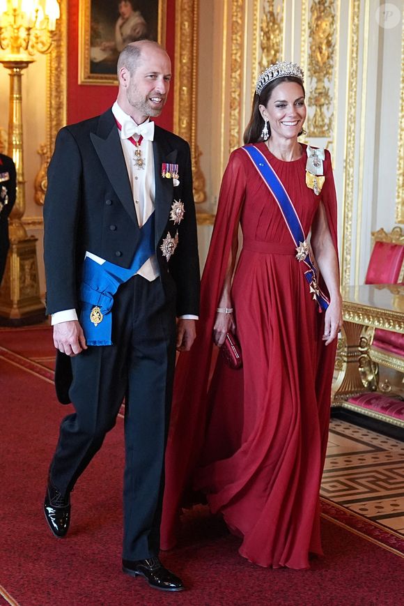Cela fait suite à la visite officielle d'Emmanuel Macron cette semaine

Le prince et la princesse de Galles au banquet d'État du président français Emmanuel Macron et de son épouse Brigitte Macron, au château de Windsor (Berkshire), au premier jour de la visite d'État du président français au Royaume-Uni. Mardi 8 juillet 2025. Photo par Chris Jackson/PA Wire/ABACAPRESS.COM