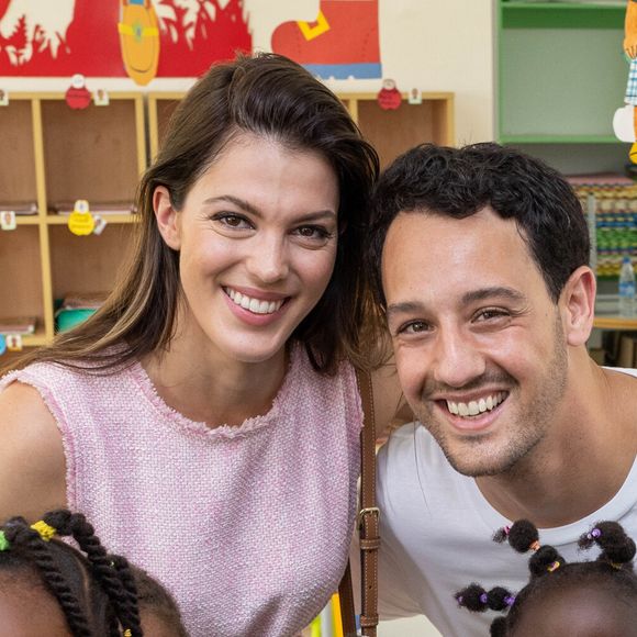 Iris Mittenaere et son ex-compagnon Diego El Glaoui - Visite du groupe scolaire d'excellence Children of Africa d'Abobo à Abidjan par Madame D.Ouattara (Première Dame de Côte d'Ivoire) et présidente de la Fondation "Children of Africa" Africa is the Future le 11 mars 2022 à Abidjan en Côte d'Ivoire.
© Olivier Borde / Bestimage