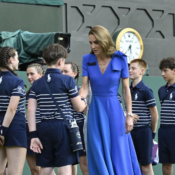Catherine (Kate) Middleton, princesse de Galles - Personnalités à la finale homme du tournoi de tennis de Wimbledon le 13 juillet 2025.

© Chryslène Caillaud / PsnewZ / Bestimage