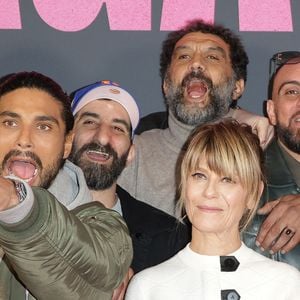 Nassim Lyes, Matthias Quiviger (Ragnar Le Breton), Hedi Bouchenafa, Marina Foïs, Ramzy Bedia, Arrilès Amrani, Yousef Ramal et Anaïde Rozam - Avant Première du film "Bagarre" au Pathé Palace à Paris le 26 mars 2026. © Coadic Guirec/Bestimage