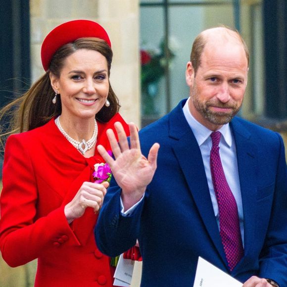 Le prince William, prince de Galles, et Catherine (Kate) Middleton, princesse de Galles, célèbrent le 76ème Commonwealth Day à l'abbaye de Westminster à Londres, le 10 mars 2025.