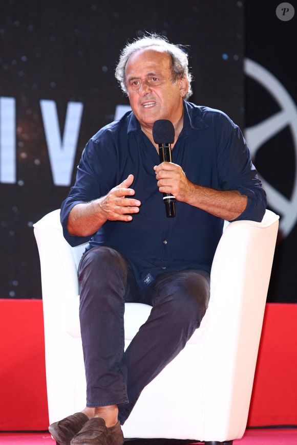 Michel Platini à la 21e édition du Magna Graecia Film Festival en Italie le 28 juillet 2024.
Crédit : SGP / BESTIMAGE
