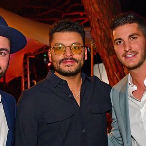 Exclusif  Noam Smadja, Kev Adams et Jules Durand - Le Grand Dîner s'est installé à Monaco pendant le 78ème Grand Prix de Formule 1 au Castel Roc, l'établissement situé en face du palais princier, le 22 mai 2021. 
© Bruno Bebert/Bestimage