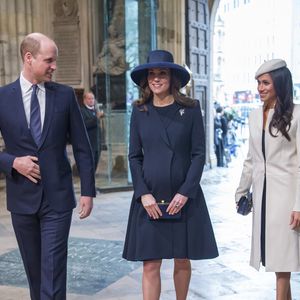 Le prince William, duc de Cambridge, Kate Catherine Middleton (enceinte), duchesse de Cambridge, Meghan Markle et le prince Harry - La famille royale d'Angleterre lors de la cérémonie du Commonwealth en l'abbaye Westminster à Londres. Le 12 mars 2018