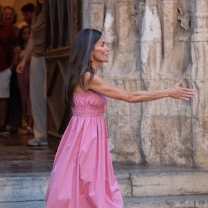 Le roi Felipe VI, la reine Letizia, la princesse héritière Leonor et la princesse Sofia visitent l'exposition "Paysage-Miro" de Joan Miro à La loge de Palma à Majorque, le 5 août 2025. LALO YASKY / BESTIMAGE