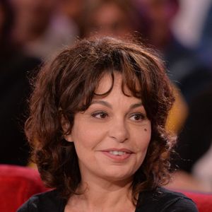 Isabelle Mergault lors de l'enregistrement de Vivement Dimanche à Paris, France, le 15 septembre 2015. Photo max Colin/Abaca