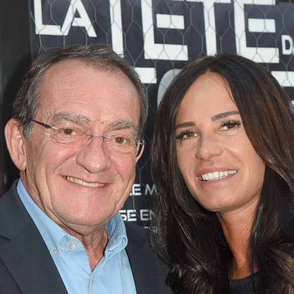 Jean-Pierre Pernaut et sa femme Nathalie Marquay - Les célébrités lors de la générale de la pièce de théâtre "La Tête Dans Les Etoiles" au Théâtre de la Gaîté-Montparnasse à Paris, France, le 24 mai 2018. © Coadic Guirec/Bestimage