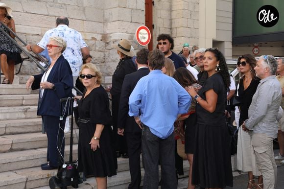 Colette Sauvage (femme de P. Bouvard) avec ses filles Dominique et Nathalie lors des obsèques de Philippe Bouvard en l'église Notre-Dame de Bon Voyage à Cannes, le 31 août 2026.
© Chavaroche-Guignebourg / Bestimage