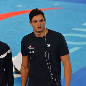 La Française Laure Manaudou et son frère Florent Manaudou lors des Championnats d'Europe de natation courte distance à Chartres, France, le 24 novembre 2012. Photo par Christian Liewig/ABACAPRESS.COM