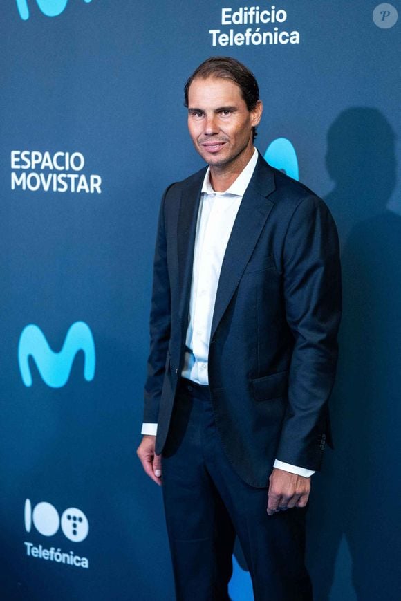 Rafael Nadal - Les célébrités à l'inauguration du nouvel Espace Movistar à Madrid, le 12 septembre 2024. © Alterphotos / Panoramic / Bestimage