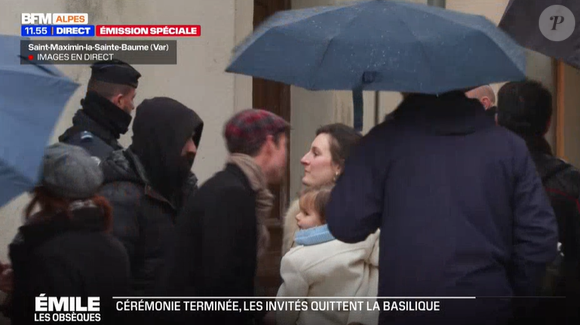 Fin des obsèques d'Emile Soleil à la basilique Sainte-Marie-Madeleine de Saint-Maximin-la-Sainte-Baume (Var) le 8 février 2025.