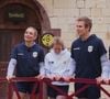 Le journaliste Jean-Baptiste Marteau, le créateur de contenus LeBouseuh, Magali Ripoll, l'animateur Samuel Ollivier et Élodie Gossuin dans l'épisode 6 de la saison 37 de "Fort Boyard" diffusée le 8 août 2026 sur France 2.

Capture d'écran France 2