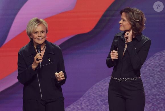 Exclusif - Muriel Robin et Anne Le Nen - Enregistrement du concert "Nos voix pour toutes", au profit de La fondation des femmes, à l'Adidas Arena à Paris, diffusée le 11 décembre sur TMC
© Coadic Guirec-Cyril Moreau / Bestimage