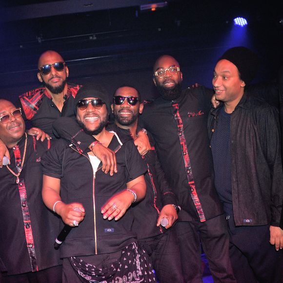 Jacky & Ben-J des Nèg' Marrons, Lino & Calbo de Ärsenik, Stomy Bugsy, Passi et Doc Gynéco en showcase au Pau Brazil à Paris, le 5 avril 2018. 

Photo : Veeren / Bestimage