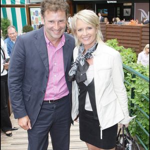 Pierre Sled et Sophie Davant à Roland-Garros en 2008. RINDOFF-JACOVIDES / BESTIMAGE