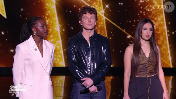 Sarah, Bastiaan et Ambre lors du prime de la "Star Academy" le 17 janvier 2026 sur TF1.