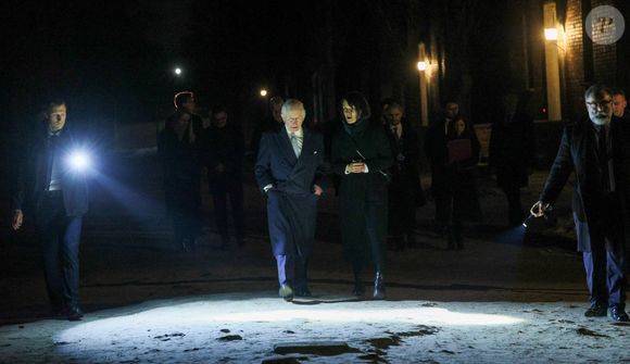 Le roi Charles III d'Angleterre visite le musée national d'Auschwitz-Birkenau à Oswiecim, en Pologne, dans le cadre des commémorations de la libération du camp de concentration d'Auschwitz-Birkenau. ©Backgrid USA / Bestimage