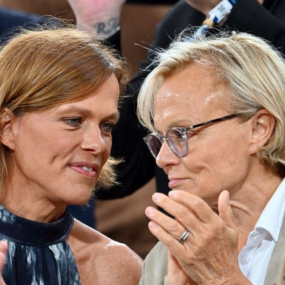 Muriel Robin et Anne Le Nen dans les gradins de Roland Garros le 03 juin 2025 à Paris, France. Photo by ABACAPRESS.COM