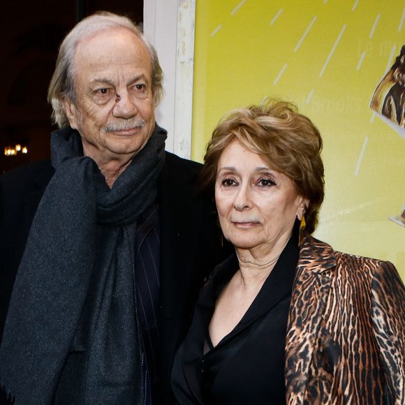 Exclusif - Patrick Chesnais et son épouse Josiane Stoléru - Arrivées à la 34ème cérémonie des Molières 2023 au théâtre de Paris à Paris, France, le 24 avril 2023. © Christophe Clovis / Bestimage
