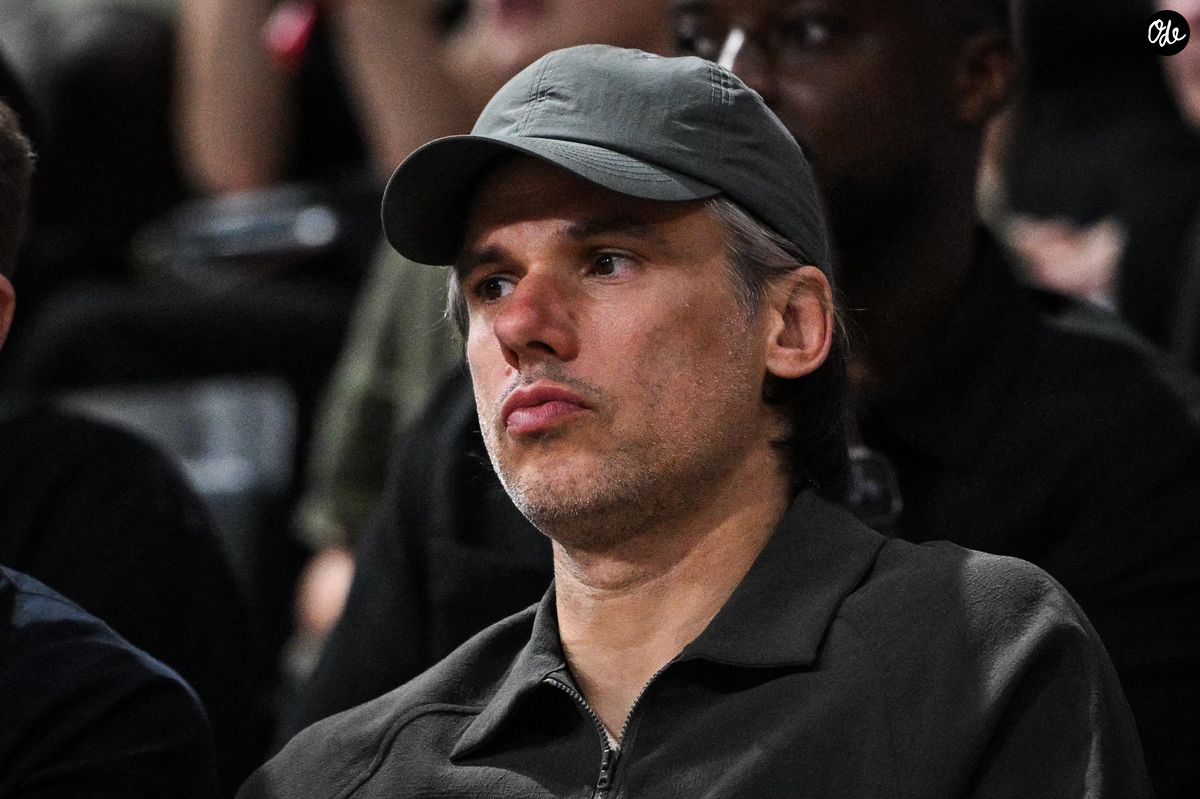 Photo : Le rappeur français Orelsan assiste au match de quart de finale ...
