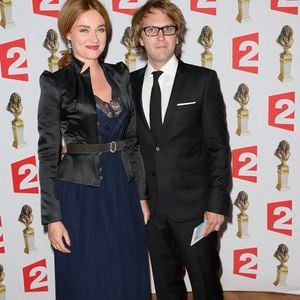 Marine Delterme et son mari Florian Zeller (prix du meilleur spectacle du théâtre privé) - La 26e nuit des Molières aux Folies Bergère à Paris, le 2 juin 2014. COADIC GUIREC / BESTIMAGE