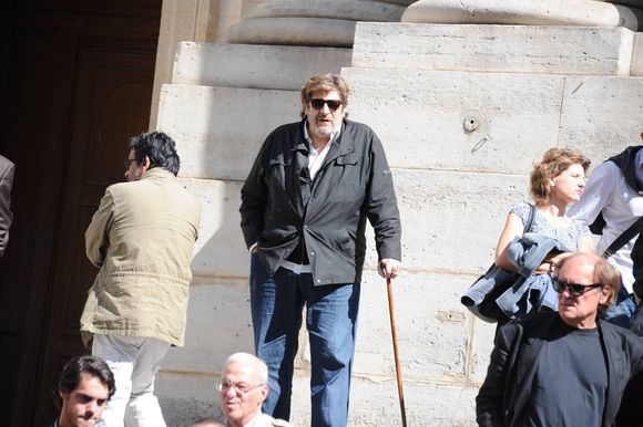Jacques Frantz assiste aux obsèques de l'acteur Patrick Guillemin qui se déroulent à l'église Saint Roch à Paris, France, le 30 août 2011. Photo by ABACAPRESS.COM