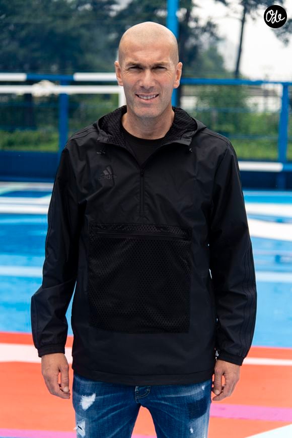 Zinédine Zidane - À l’occasion du 20ème anniversaire de la victoire des Bleus en Coupe du monde, l’ex-entraîneur du Real Madrid inaugure un terrain pour les jeunes à côté du Stade de France le "playground ZZ 10", à Saint-Denis, Seine Saint-Denis, France, le 11 juin 2018. © Bestimage