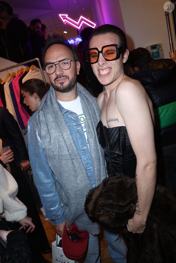 Jarry et Paul (Star Academy 12) participent à la Pop Up Influence Party organisée par Aurelien Cassirame, à Paris, le 02 février 2025 à Paris, France. Photo by Jerome Domine/ABACAPRESS.COM