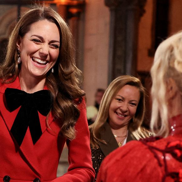 La princesse de Galles Kate Middleton arrive à l'abbaye de Westminster, à Londres, pour assister à la cérémonie de chants Together At Christmas. Date de la photo : Vendredi 6 décembre 2024. ... Isabel Infantes/PA Wire