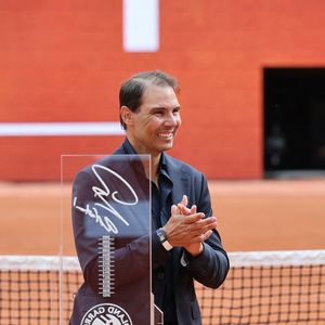 Hommage à Rafael Nadal lors des Internationaux de France de Tennis de Roland Garros 2025, sur le court Philippe-Chatrier au Complexe Roland-Garros à Paris, France, le 25 mai 2025. © Jean-Charles Caslot/Pool FFT/Bestimage