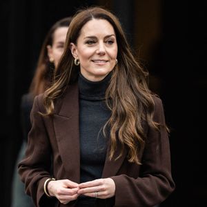 La princesse de Galles quitte la National Portrait Gallery, à Londres, pour lancer un nouveau projet du Royal Foundation Centre for Early Childhood visant à aider les jeunes enfants à développer leurs compétences sociales et émotionnelles. Le 4 février 2025. © Aaron Chown/PA Wire/ABACAPRESS.COM