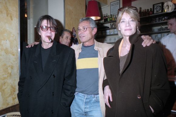 Archives - Jacques Dutronc, Jean-Marie Périer et Françoise Hardy - Exposition "Jean-Marie Périer", Carte blanche du magazine "Elle", à Paris. En 1990. © Jean-Claude Woestelandt / Bestimage